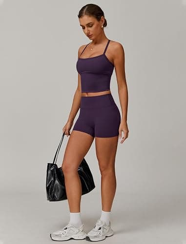QBGJTD Two Piece Workout Sets For Women Tank Top Matching High Waist Booty Lifting Shorts Gym Yoga Active Wear Outfits thumbnail 5