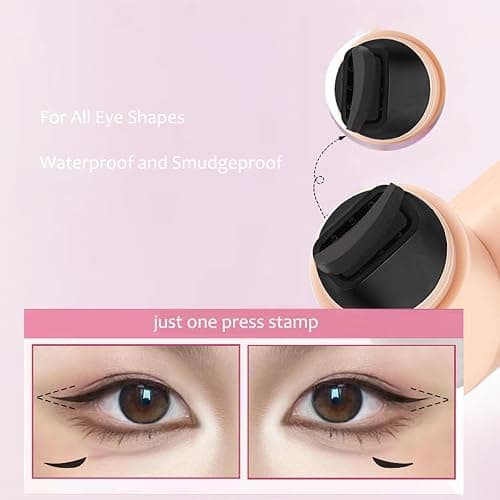 2 Tampons Eyeliner Wing Cat Eye Tampon Liner, Eyeliner Liquide Noir Tampon Eye liner Winged à L'épreuve De L'eau Et De Longue Durée Pour Les Femmes Maquillage Des Yeux thumbnail 3