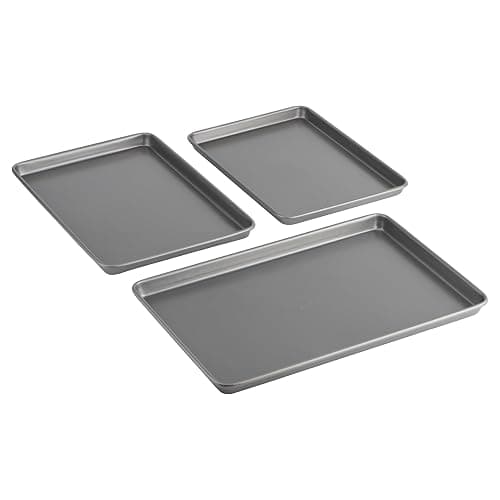 GoodCook Everyday Nonstick Baking Sheet Set, 3 Pack Includes Small (13×9) Medium (15×1) and Large (17×11) Pans Carbon Steel Construction Cookie Sheets Bakeware Set, Gray thumbnail 6