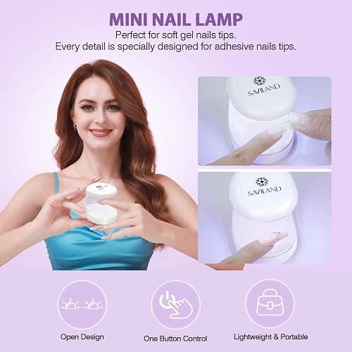 SAVILAND Gel Nail Kit with Drill: ALL-IN-1 Beginner Nail Kit, 0.5Oz U V Nail Glue Gels, Gel Nail X Kit with Lamp, 500 Pcs Long Coffin Tips Nails Builder Kits, Salon At Home Manicure Gift for Women thumbnail 7