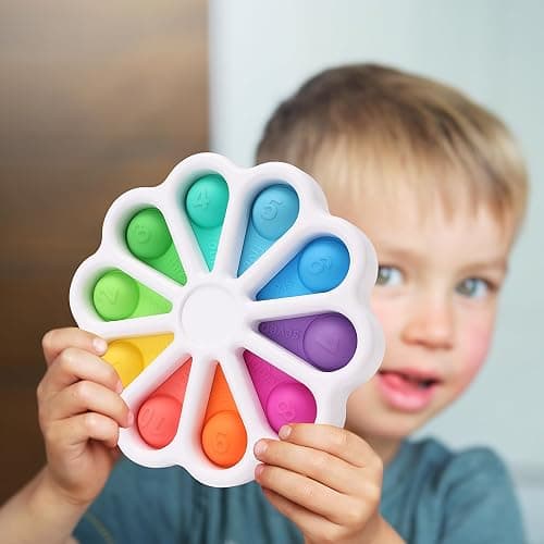 Pop Fidget Sensory Toys for Toddlers 1-3, Montessori Toys for 1 2 3 Year Old, Toddlers Push and Popping Bubbles Digits Number Learning Sensory Preschool Toy thumbnail 5