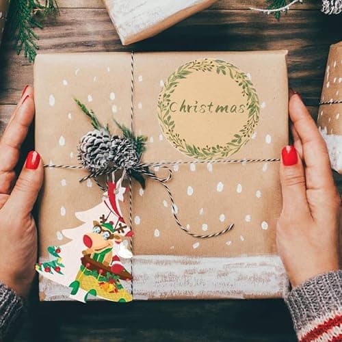 BESARME 600 Pcs 2" Canning Labels for Jar Christmas Gift Tag Stickers Kraft Labels for Jar Floral Stickers Food Containers Lids Spice Bottle Sticker thumbnail 6