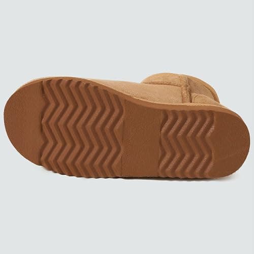Wishcotton Women's Cozy Short Bootie Slippers House Shoes | Winter Warm, Hard Bottom, Fuzzy Lining, Indoor Outdoor thumbnail 8