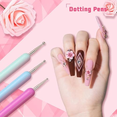 Karroy Sponge Pat Gel Nail Polish Palette, 12 Colors Blending Ombre Gel Polish Gradient Painting Nails Art, No Wipe, UV/LED Cured, 100Sponges 6Brushes 1Grabber (Set 01) thumbnail 3