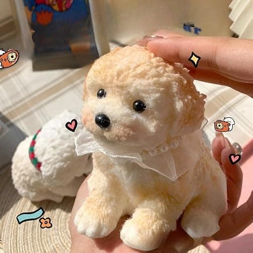 Big taba Squishy Dog, Handmade Squishy Dog Stress Relief Toy for Adult/Kids, Cute & Soft Teddy Dog Design, Perfect Squeeze Toys Gift for Relaxation and Fun(Cream Color) thumbnail 8