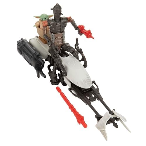 STAR WARS Epic World of Action IG-11 & Grogu Speeder Bike, 4-Inch Scale Action Figures & Vehicle, Toys for Boys & Girls Ages 4+ thumbnail 6