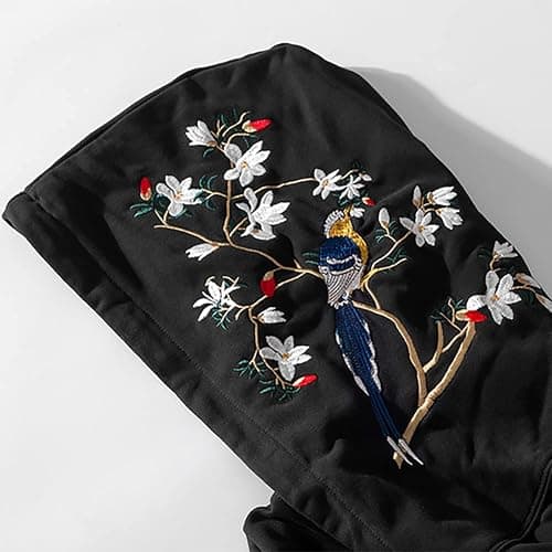 Niepce Inc Streetwear Men's Dragon Embroidered Heavyweight Graphic Hoodies thumbnail 6