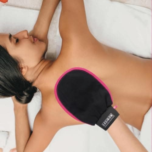 Legibom Korean Exfoliating Mitt & Body Scrub Glove – Deep Dead Skin Remover for Keratosis Pilaris & Self-Tan Removal – Smooth Skin Exfoliator for Shower, Women & Men 100% Viscose thumbnail 7