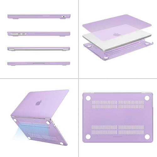 MOSISO Compatible with MacBook Air 13 inch Case 2025 2024 2023 2022 M4 A3240 M3 A3113 M2 A2681, Plastic Hard Shell&Keyboard Cover&Screen Film&Type C for MacBook Air 13.6 inch Case, Purple thumbnail 5