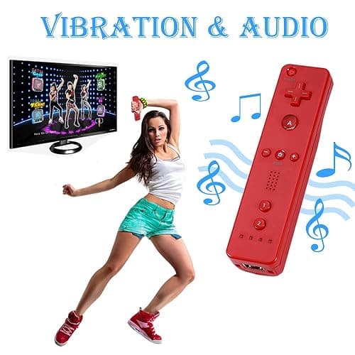 Tevodo Wii Remote Controller, 4 Packs Upgrade Wireless Controller Compatible with Wii Wii U(Red Blue Pink Deep Blue) thumbnail 4