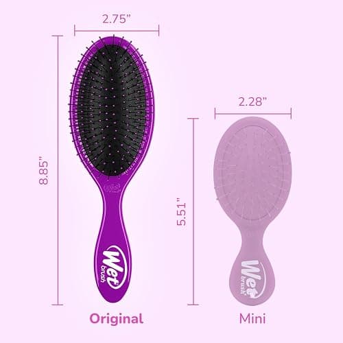 Wet Brush Original Detangler Hair Brush 2-Pack, Pink & Purple, Perfect Stocking Stuffer Set for Women & Men, Ultra-Soft IntelliFlex Bristles for Wet or Dry Hair, Holiday Gift Essential thumbnail 4