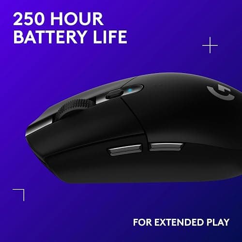 Logitech G305 LIGHTSPEED Wireless Gaming Mouse, Hero 12K Sensor, 12,000 DPI, Lightweight, 6 Programmable Buttons, 250h Battery Life, On-Board Memory, PC/Mac - Black thumbnail 4