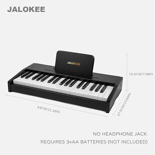 JALOKEE Kids Piano Keyboard, Digital Piano for Kids, Music Educational Instrument Toy, Wood Toy for 3+ Girls and Boys (Black, 37 Keys) thumbnail 2