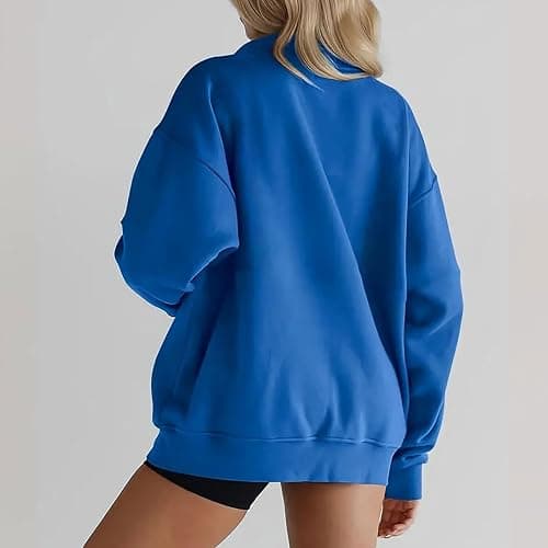 FOCLMP Womens Half Zip Sweatshirts Quarter Zip Up Hoodies Trendy Cute Pullover Tops Fall Outfits Winter Clothes 2024 thumbnail 7