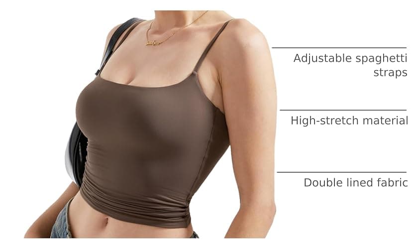 SUUKSESS Women Sexy Square Neck Tank Top Summer Y2K Going Out Basic Cami Shirt thumbnail 4