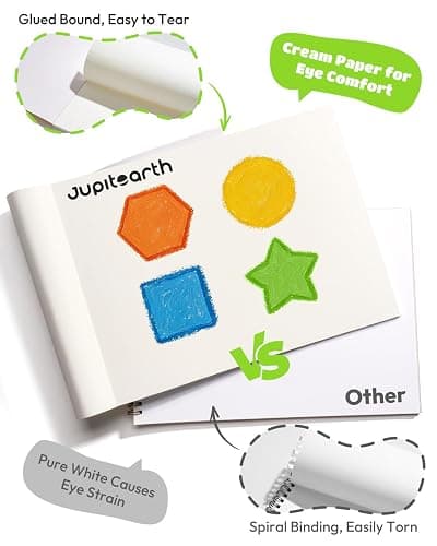 JUPITEARTH Sketch Pads, 3-Pack 50 Sheets 9x12 Inch Drawing Pad, Acid-Free Thickened Glue-Bound Sketchbook, Art Supplies, Drawing Paper for Coloring Painting for School thumbnail 4