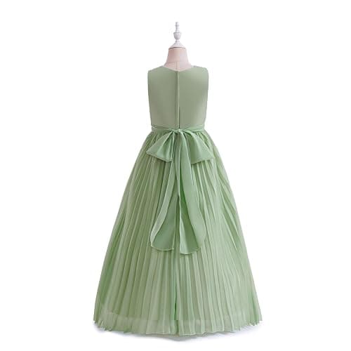 GetWish Flower Girls Wedding Guest Dress Junior Bridesmaid Formal Pageant Pleated Fancy Long Dresses Evening Party Gown thumbnail 3