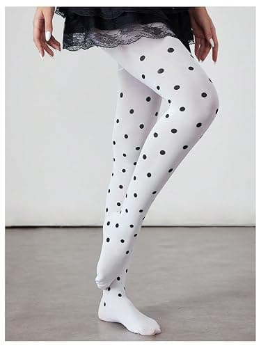 Floerns Women's Polka Dots Tights Cute Thigh High Pantyhose Stockings Leggings thumbnail 4