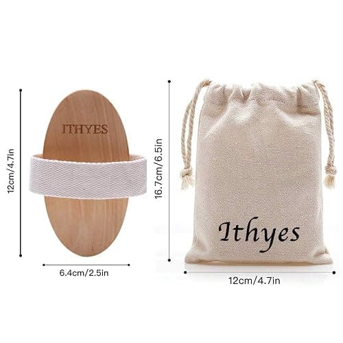 Ithyes Dry Brushing Body Brush Exfoliating Brush Natural Bristle bath Brush for Remove Dead Skin Toxins Cellulite,Treatment,Improves Lymphatic Functions,Exfoliates,Stimulates Blood Circulation thumbnail 5
