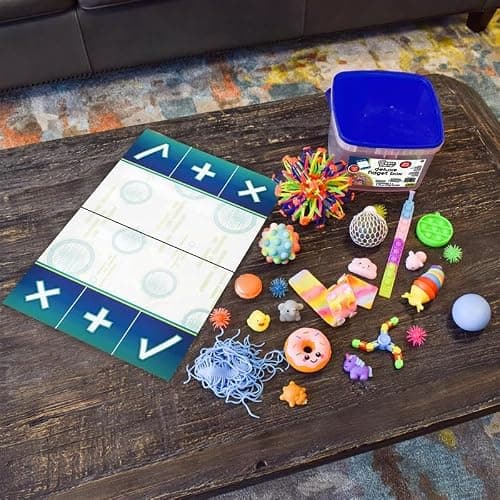 Sunny Days Entertainment 24 Piece Fidget Box, Sensory Toys with Storage Container, Party Favor, Treasure Box, Carnival, Pinata Stuffers, Adult Stress Relief, ADHD Toy thumbnail 2