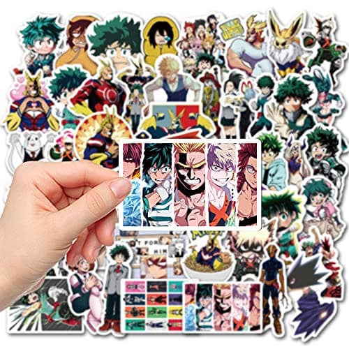 JSYAVG 100pcs Cool My Hero Academia Stickers for Girls Kids Teens Adult,Waterproof Vinyl My Hero Academia Decal for Water Bottle Skateboard Guitar Travel Case Bike Laptop Car Bumper Luggage Phone thumbnail 4
