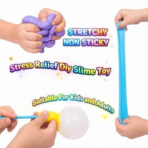 9 Pack Slime Kit with 3 Jelly Cube, 3 Butter & 3 Cloud Slime, Non-Sticky DIY Sensory Toys for Stress Relief, Kids Party Gift for Girls and Boys thumbnail 6