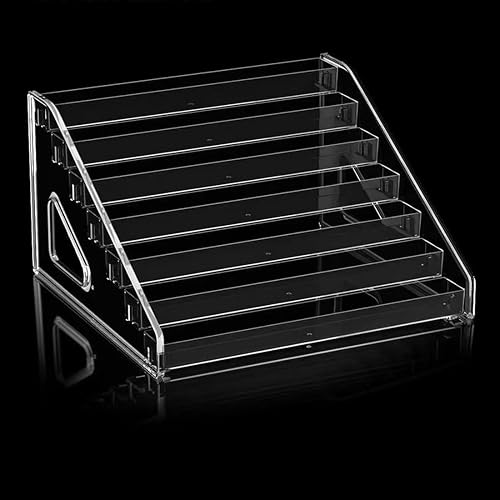 7 Layers Nail Polish Organizer Holder Rack, Clear Display Rack for Cosmetics Sunglasses Essential Oil, Stand Makeups Storage Case Eyeglasses Shelf Lipsticks Holder thumbnail 9