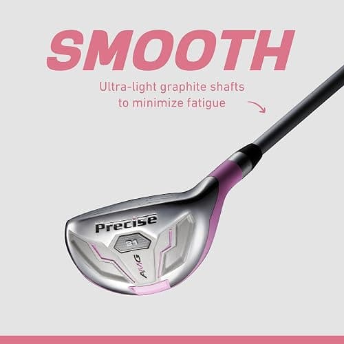 Precise AMG Complete Womens Golf Clubs Set, Includes Driver, Fairway, Hybrid, 6-PW Irons, Putter, Stand Bag, 3 H/C's, Golf Clubs Women Right Handed, Regular & Petite Sizes thumbnail 6