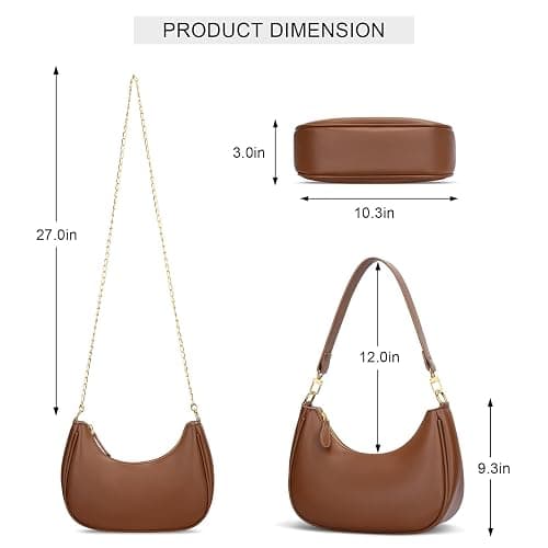 KKXIU Shoulder Bag for Women Small Purse Cute Clutch Hobo Handbag Trendy Crescent Bag thumbnail 6