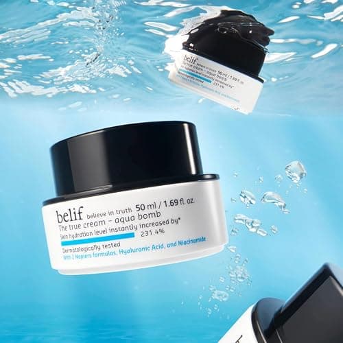 belif Aqua Bomb – Daily Niacinamide Hydrating Moisturizer, Lightweight Plumping Facial Cream with Hyaluronic Acid & Squalane, Cooling Effect, Anti-Aging, Korean Skincare, 1.68 fl oz (50ml) thumbnail 7