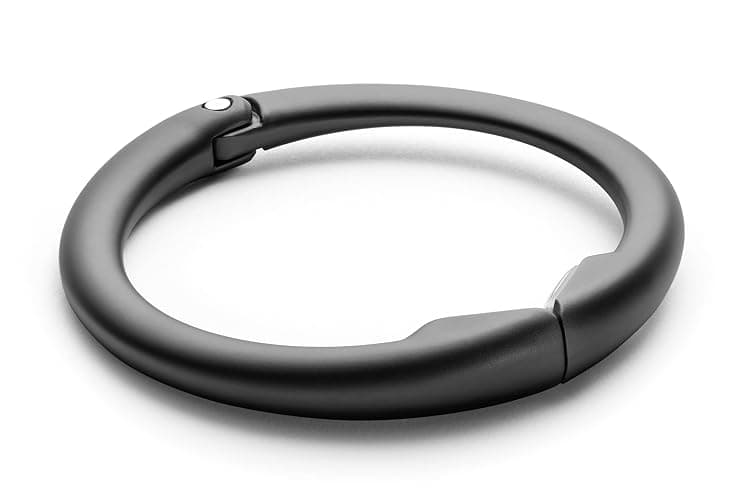 Clipa Bag Hanger - The Ring That Opens Into a Hook, Closes Automatically | Hangs Almost Anywhere in Just 1/2" of Space | Holds 33 lbs Yet Weighs Only 1.6 oz | 8 Styles | 3 yr Warranty - Matte Black thumbnail 4