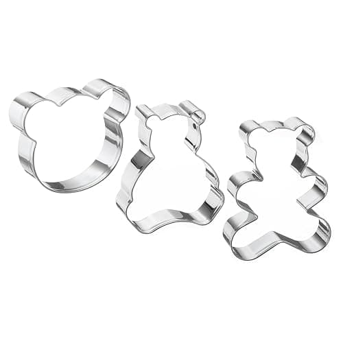 QUARKZMAN 3Stk Bär Ausstechform Set Edelstahl Bär Gesicht Keksausstecher Fondant Keksausstecher für Kuchen Dekoration Geburtstag Geschenke - Image 1