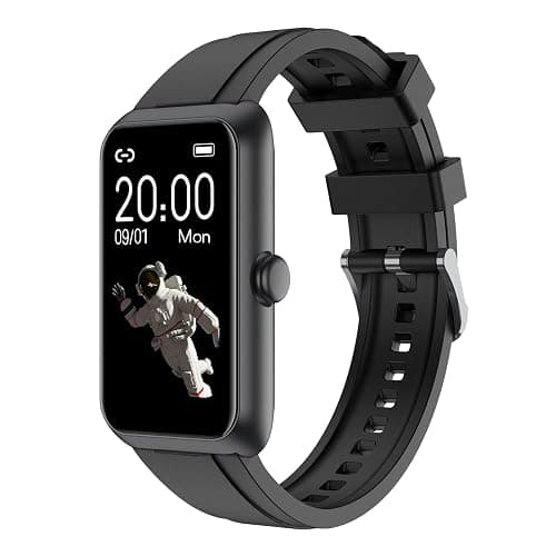 MOLOURK Fitness Tracker with Heart Rate, Blood Oxygen Sleep Monitor, 100+Sports Modes Smart Watches for Men Women, IP68 Waterproof, Activity & Step Tracker Watch for Android/iOS Phones (Black) - Image 1