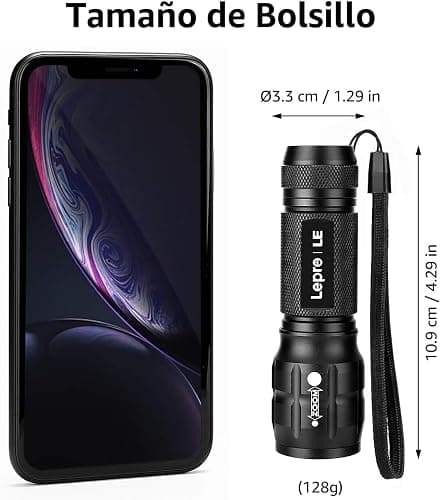 Lighting EVER LED Flashlights High Lumens, Small Flashlight, Waterproof, Adjustable Focus Flash Light for Outdoor, Emergency, Camping, AAA Batteries Included, 2 Pack thumbnail 3