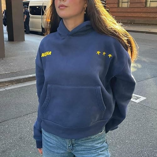 Cute Hoodies for Teen Girls Women Y2k Floral Graphic Oversized Sweatshirt Long Sleeve Aesthetic Preppy Clothes thumbnail 2
