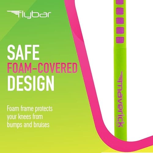 Flybar Limited Edition Foam Maverick Pogo Stick for Kids - Two New Rubber Hand Grips (Lime/Purple) thumbnail 6