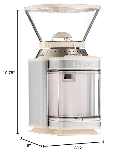 Cuisinart Coffee Grinder, Electric One-Touch Automatic Burr Coffee Grinder with 18-Position Grind Selector, Cup Size Selector for 4 – 18 Cups, DBM-8CRMP1, Cream Stainless thumbnail 2