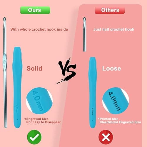 Aeelike Crochet Kit for Beginners Adults, Crochet Kits Include Yarn, 59pcs Crochet Starter Kit for Beginners Kids,Ergonomic Crochet Hooks 2.0-6.0 mm, Lace Steel Needles 0.6-1.9 mm thumbnail 4