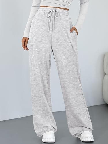 Trendy Queen Womens Lounge Pants Wide Leg Sweatpants Comfy Barrel Pajamas Pants Baggy Flowy 2025 Fashion Outfits with Pockets thumbnail 2