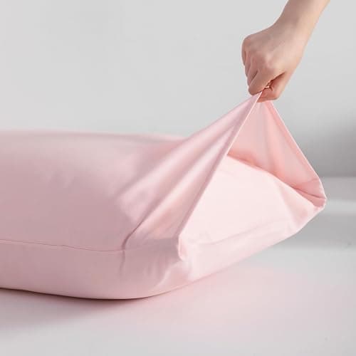 NTBAY King Pillowcase Set - 2 Pack Brushed Microfiber 20x36 Pillowcases - Soft, Wrinkle-Free, Fade-Resistant, Stain-Resistant, Blush Pink Pillowcases with Envelope Closure - 20x36 Inches, Blush Pink thumbnail 6