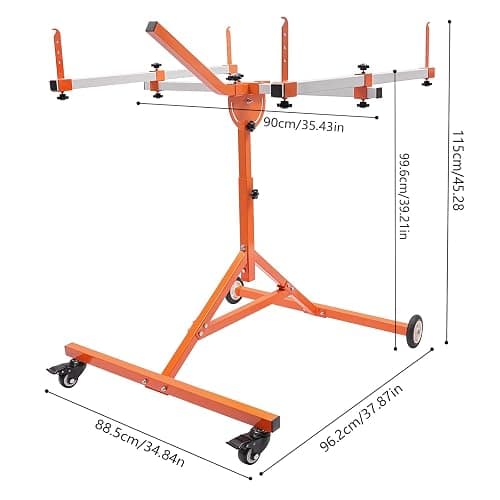 Multifunction Paint Stand, 180° Rotating Painting Drying Rack, Adjustable Panel Stand for Hoods & Bumpers, Automotive Body Repair Paint Stand w/ 4 Swiveling Wheels for Garages, Repair Shops, and DIY thumbnail 2