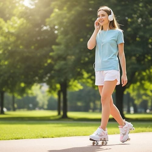 CHSSIH Roller Skate Shoes for Girls, Kids, Women, Men & Adults – Retractable Shoes with Wheels | Pop-Out High Roller Skating Shoes That Turn Into Sneaker Skates thumbnail 6