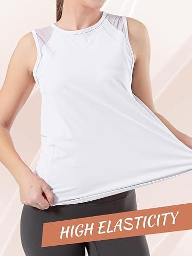 Bezioner Workout Tops for Women Quick Dry Tennis Golf Tank Tops Mesh Open Back Athletic Yoga Running Shirts Sleeveless thumbnail 4