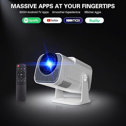 Vidéoprojecteur 4K 1080P WiFi 6 et Bluetooth 5.4 Rotation 180°, Blanc | App intégrée, Mini Projecteur Portable, Auto Keystone, Compatible Con HDMI/TV Stick/Laptop thumbnail 7