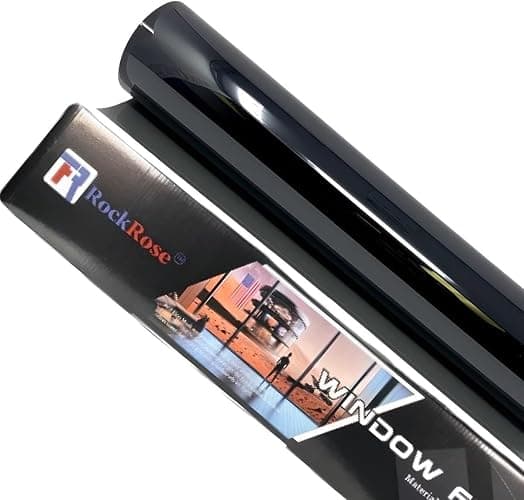 RockRose 20% Premium Carbon Car Window Tint Film 36 in x 100FT 2PLY Charcoal Privacy Film UV, Heat Blocking Tint for Car or Home Adhesive Film Easy Shrink, Plotter Friendly Pro Grade - Image 1