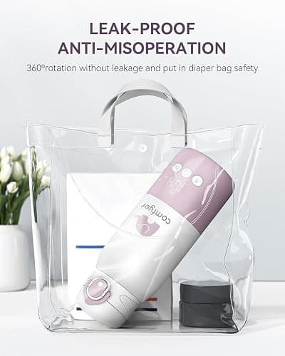 comfyer Portable Milk Warmer for Travel, Portable Bottle Warmer with Fast Heating & Long Battery Life, Instant Breast Milk, Formula or Water Warmer with 12 Ounces Big Capacity, Car, Airplane Journey thumbnail 7