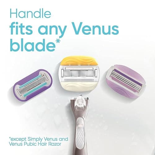 Gillette Venus Comfortglide with Olay Coconut Womens Razor Handle + Blade Refills, Silver, 2 Count thumbnail 6