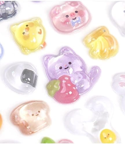 3D Cute Stickers 10 Sheets | 450+ Bulk Pack, Japanese Kawaii Puffy Sticker for Water Bottles Phone Cases Laptop, Bullet Journal, Gifts Prizes thumbnail 2