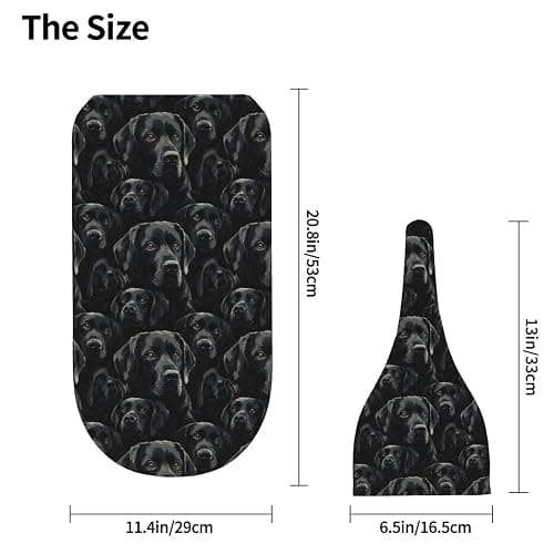 Muishi Black Labrador Lab Dog Newborn Swaddle Blankets Hat Sets Soft Baby Receiving Blanket Swaddle Sack for Baby Shower Infant Boy Girl Gift thumbnail 3