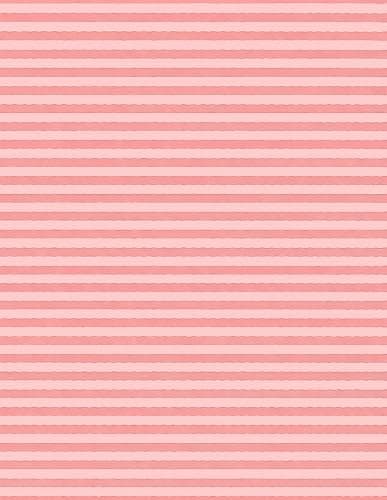 Coral Horizontal Striped Notebook - Image 1